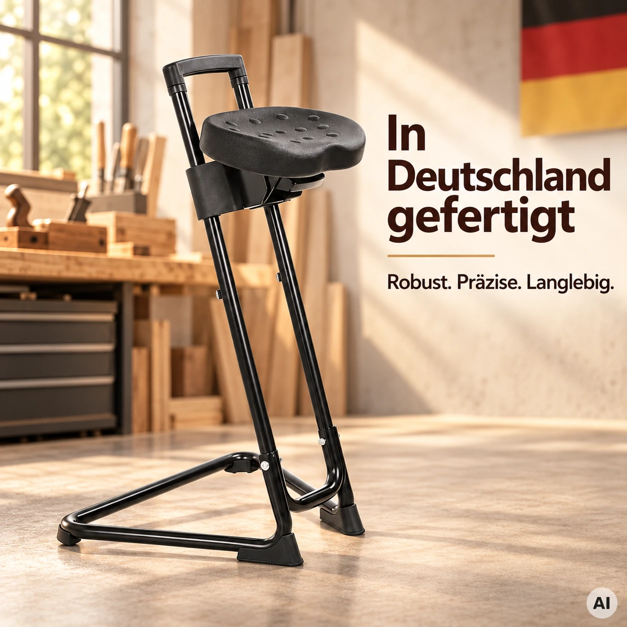 Stehhilfe - Robuste & bequeme Sitzlösung