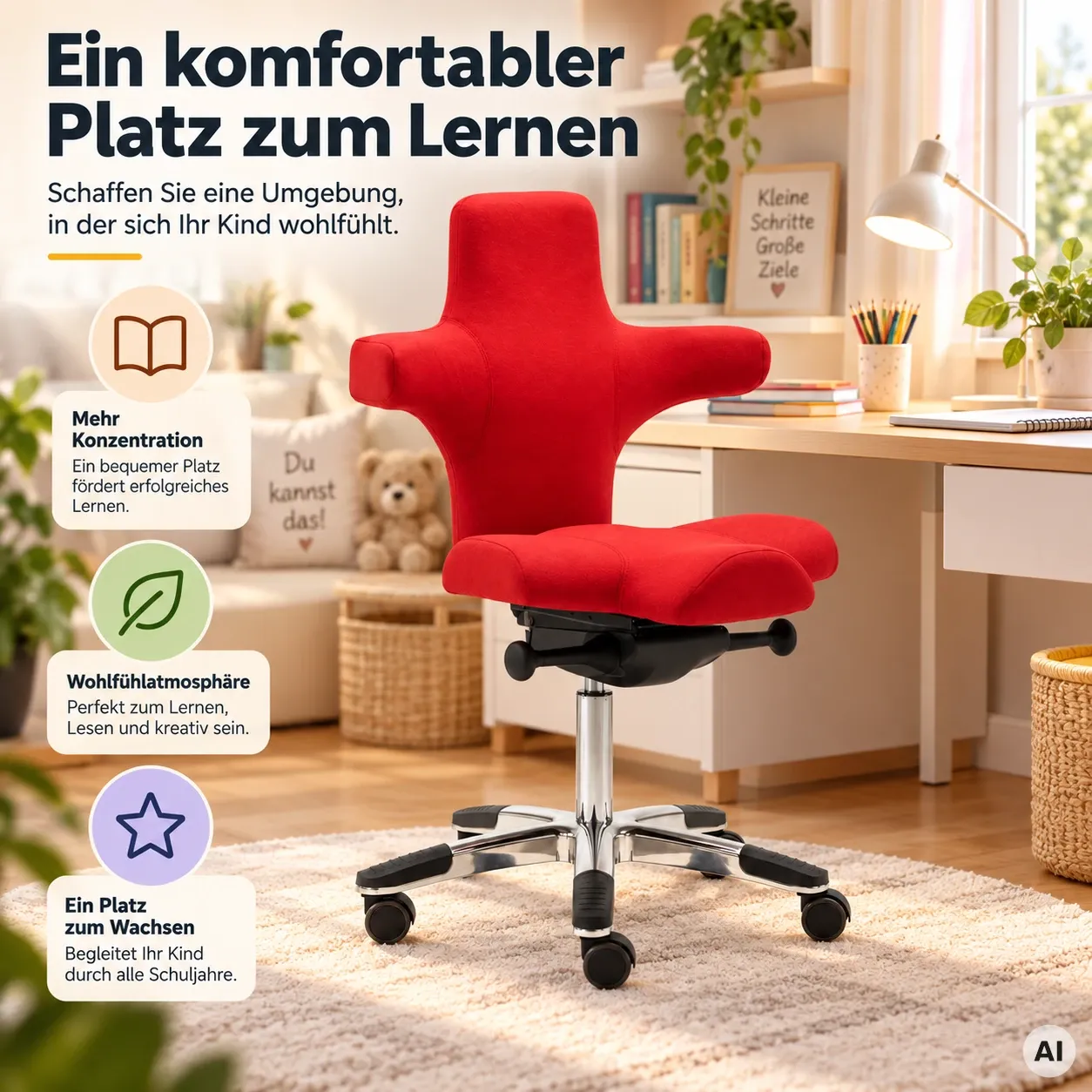 PICASSO YOUNGSTAR - Bequemer Kinder-Bürostuhl