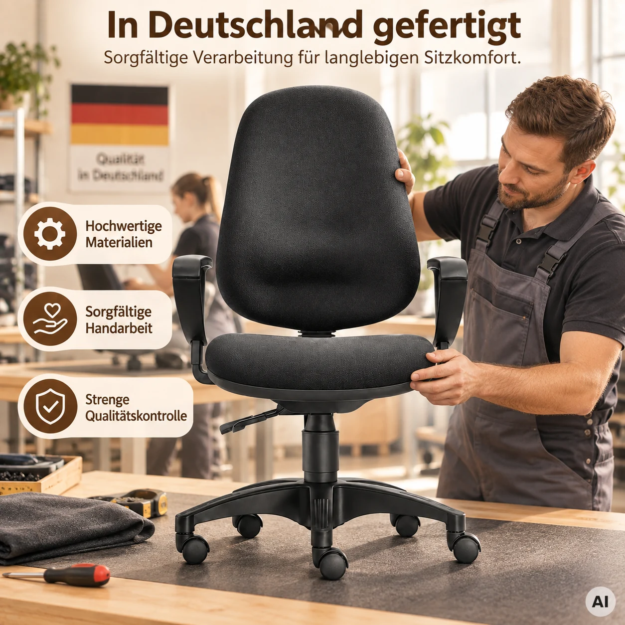 Mister Aktiv - Ergonomischer Männer-Schreibtischstuhl