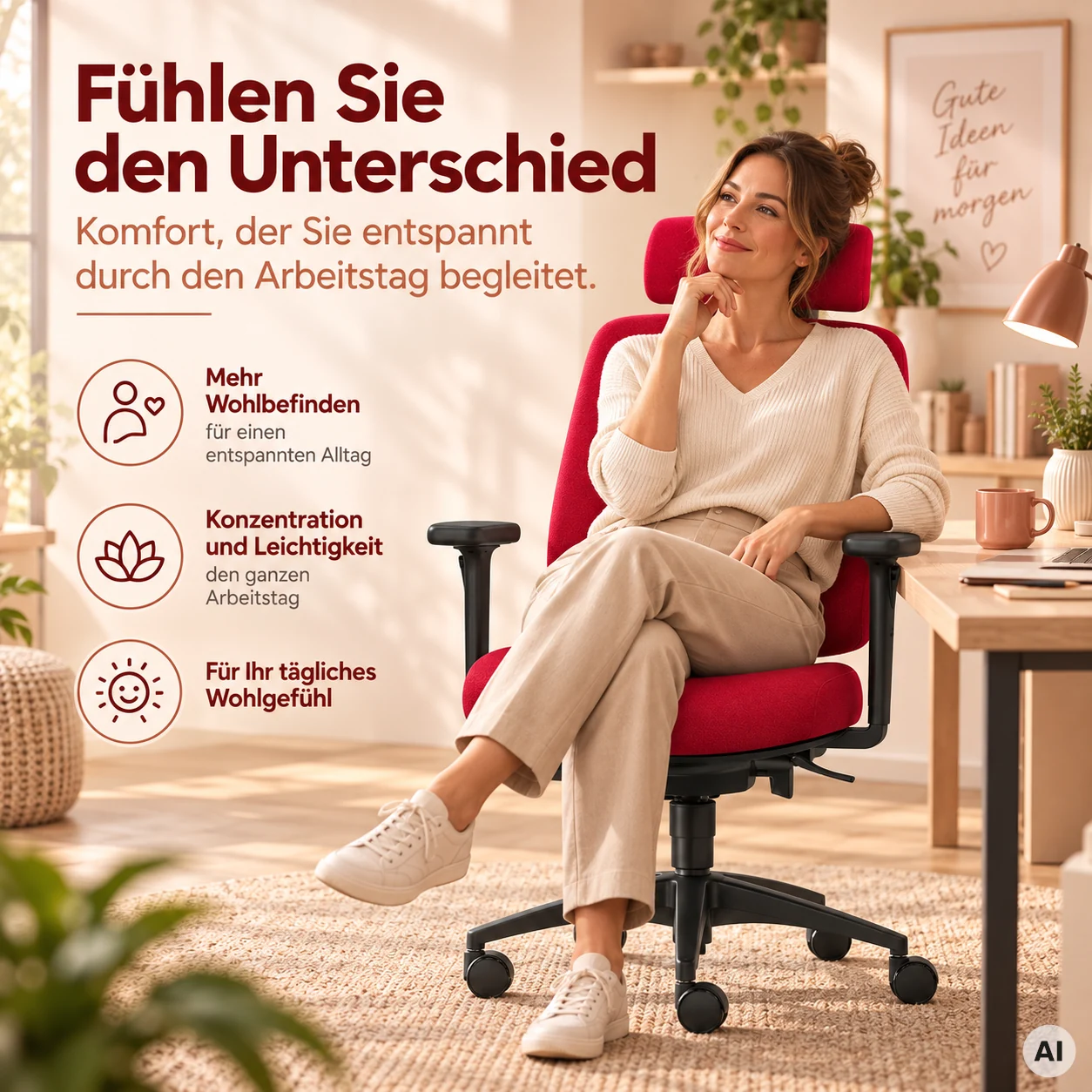 Lady ShapeUp L mit Kopfstütze - Frauen-Drehstuhl