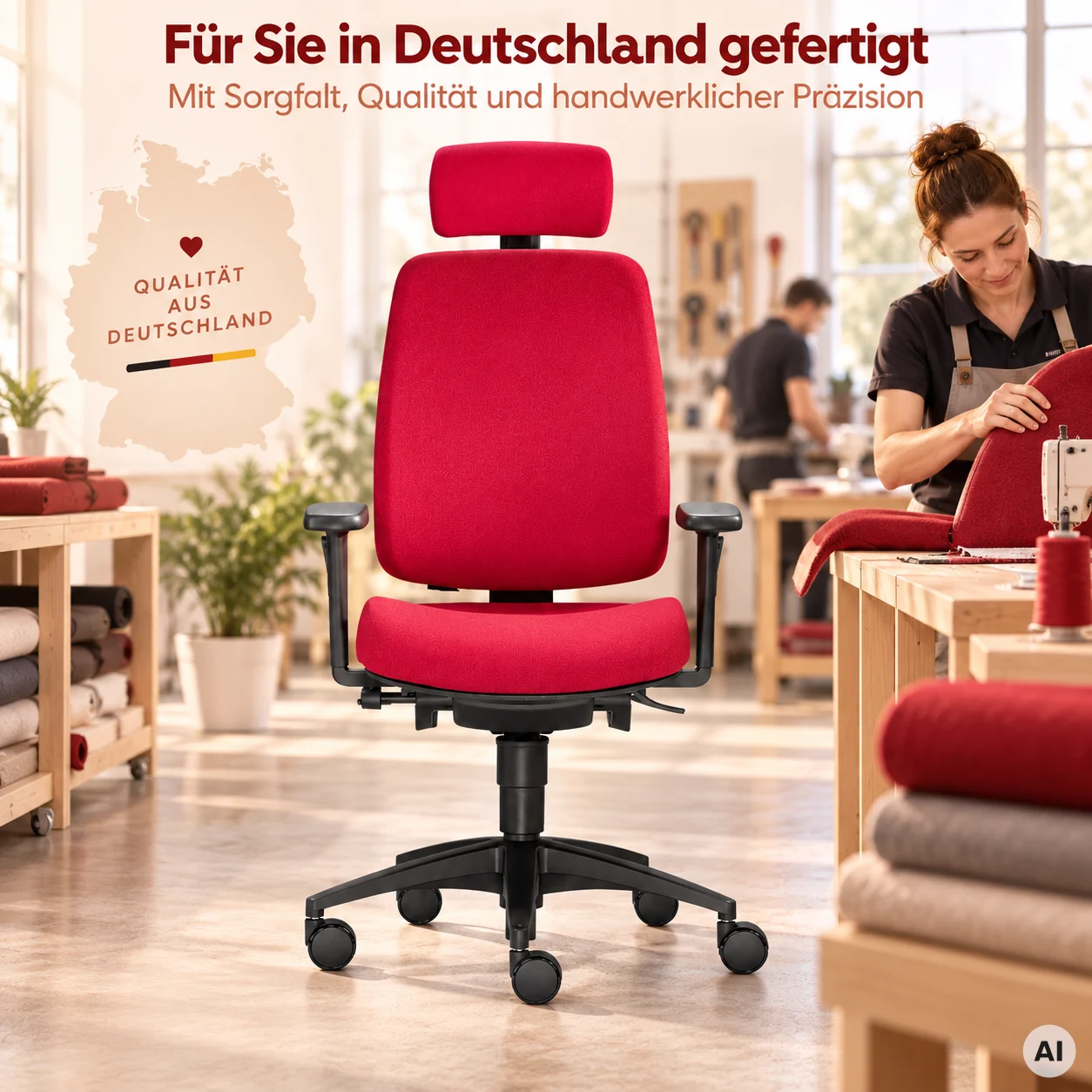 Lady ShapeUp L mit Kopfstütze - Frauen-Drehstuhl