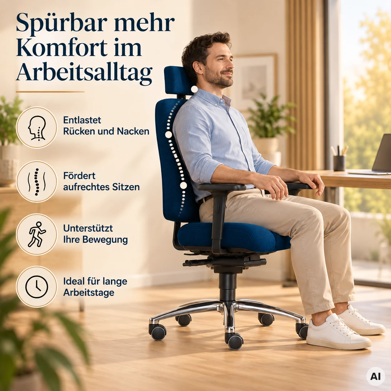 Mister ShapeUp L mit Kopfstütze - Bürostuhl